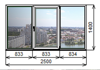 Энергосберегающие окна на балкон купить недорого, размер 1400 на 2500 мм.