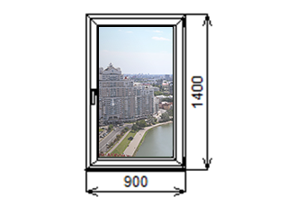 Недорогие глухие окна Brusbox 1400 900